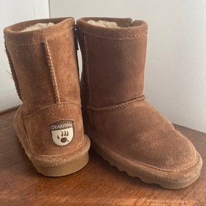 Bearpaw faux shearling mid calf toddler boots size 8